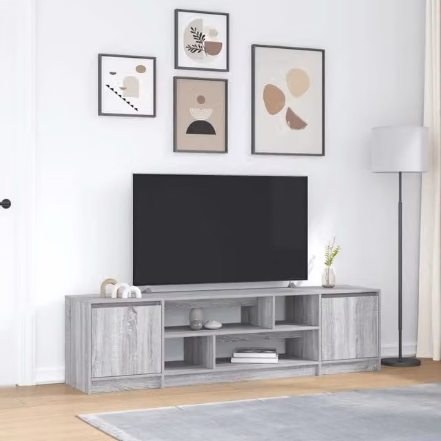 Mobile Porta TV-Mobile per TV-Credenza TV Grigio Sonoma 188,5x41x50 cm Legno Multistrato