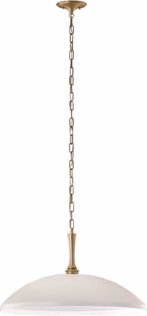 Lampada a sospensione minimal oro, paralume bianco E27