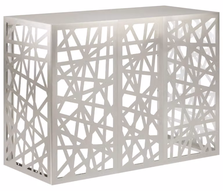 Coperchio per aria condizionata argento 110 x 50 x 80 cm in acciaio inox