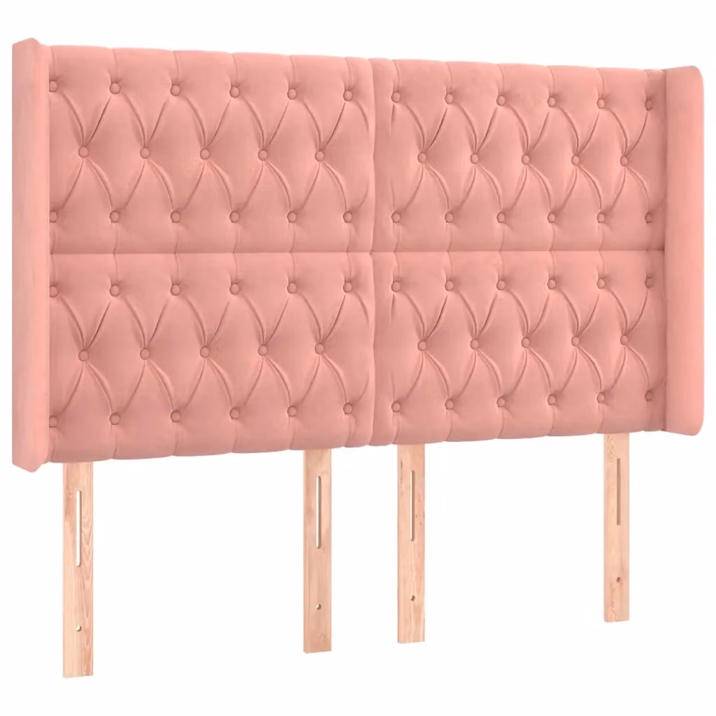 Testiera con Orecchie Design Mania in Velluto Rosa L: 163 cm, P: 16 cm, H: 118/128 cm – 2