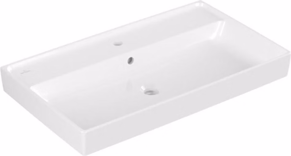 Collaro, Villeroy & Boch, lavabo pour armoire, 1 trou pour robinet, avec trop-plein, côté inférieur non poncé, 800x465mm, 4A338001, 4A338001