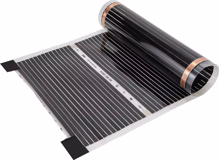 Lamina riscaldante Riscaldamento elettrico a pavimento con lamina riscaldante a infrarossi Calore nero, 200cmx50cm, 220W/m²