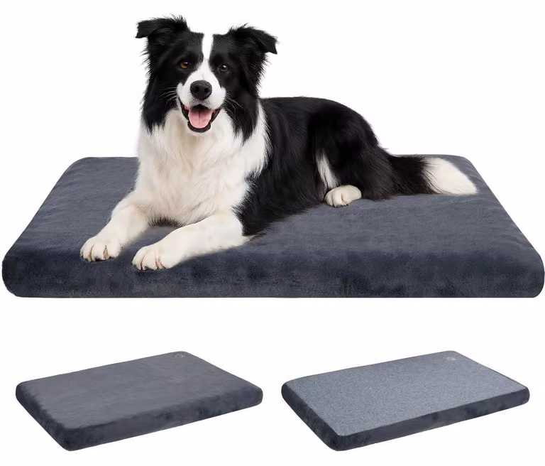 Cuccia ortopedica per cani, lavabile e impermeabile, colore grigio, dimensioni L: 86 x 56 x 7 cm