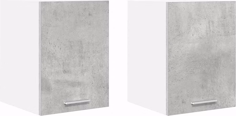 Armadio pensile 2 pcs Grigio Cemento e Bianco 30 x 31 x 40 cm