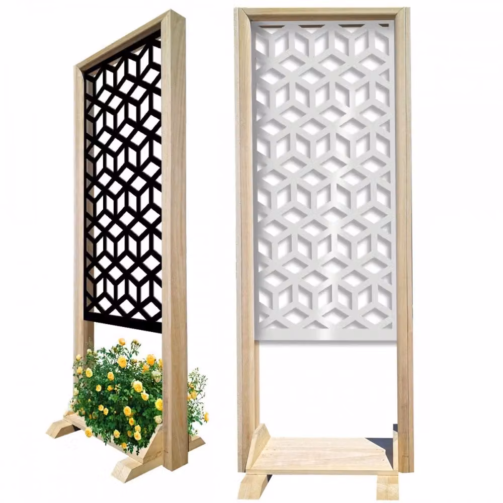 Paravento modulabile CUBO Signorbit in legno e PVC nero, design geometrico moderno, L: 70 cm, H: 190 cm, P: 50 cm – 2