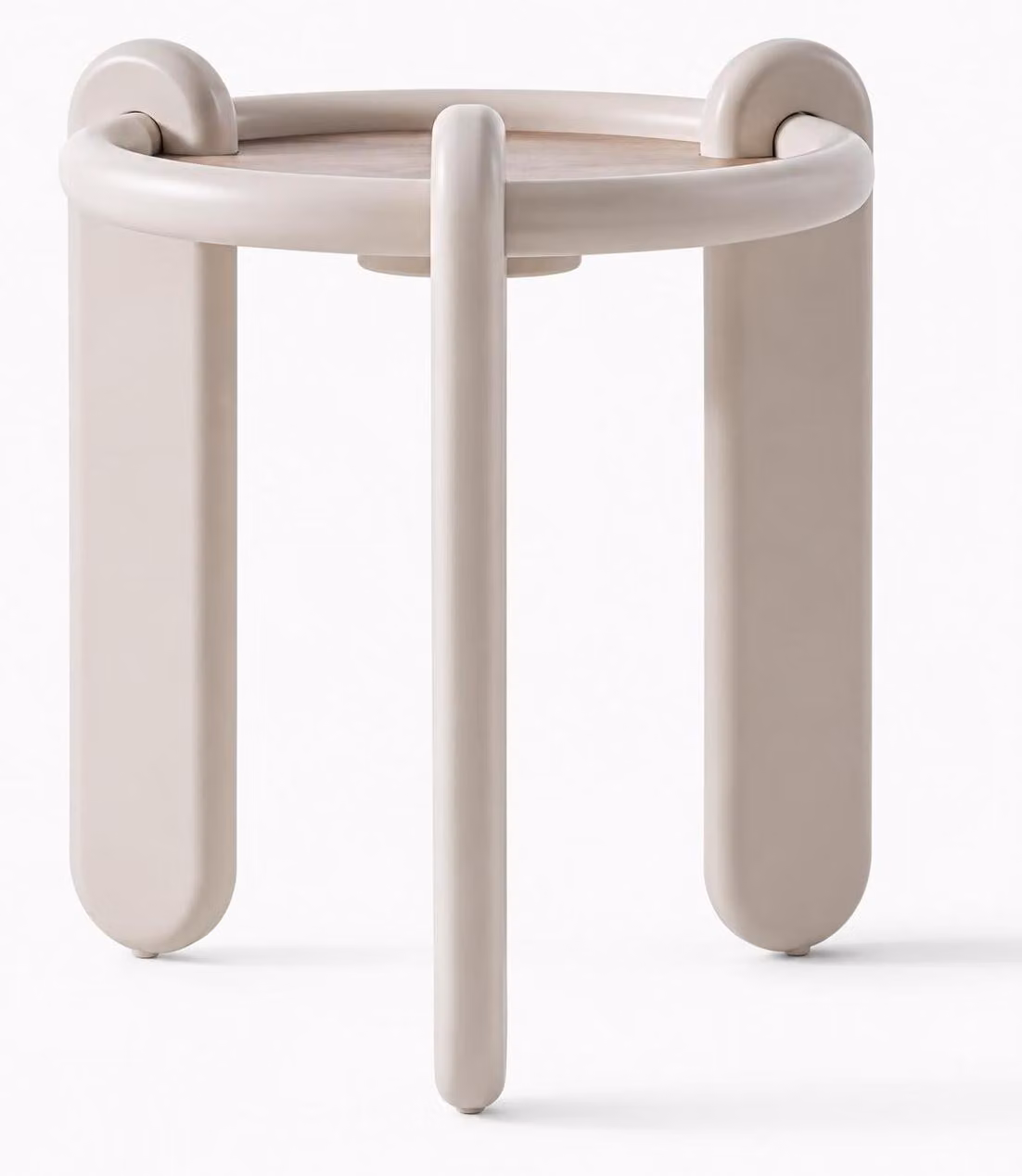 Tavolino ausiliario, stile moderno, colore bianco, ideale per il soggiorno, pratico e confortevole, prodotto nuovo