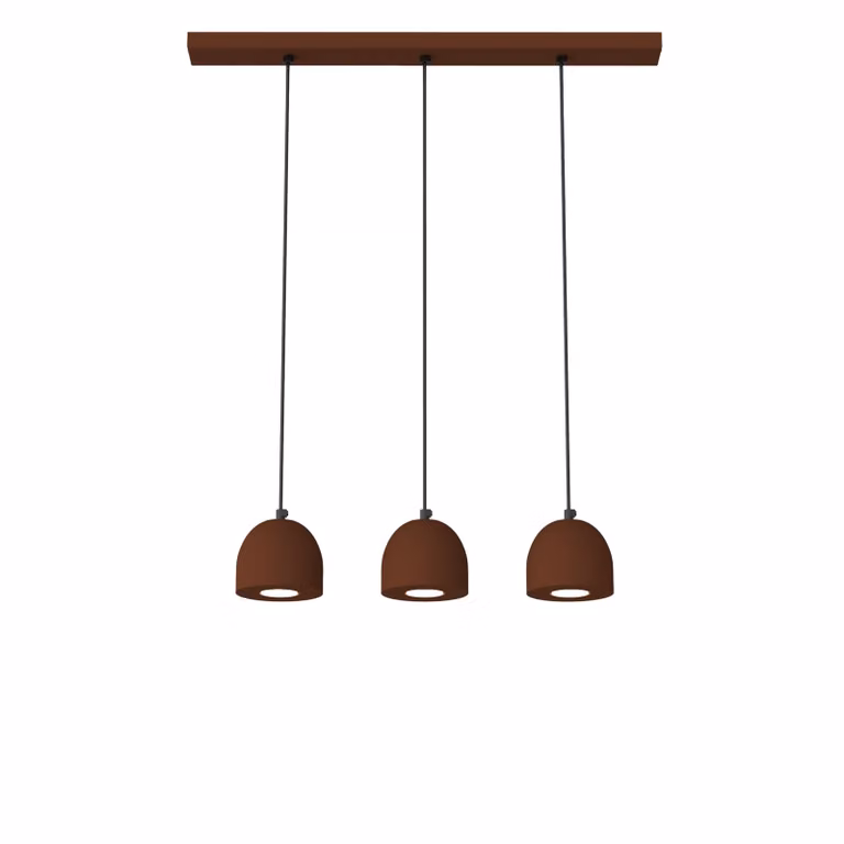 Lampada A Sospensione Campanella Linear X3 Monocolore Opaca