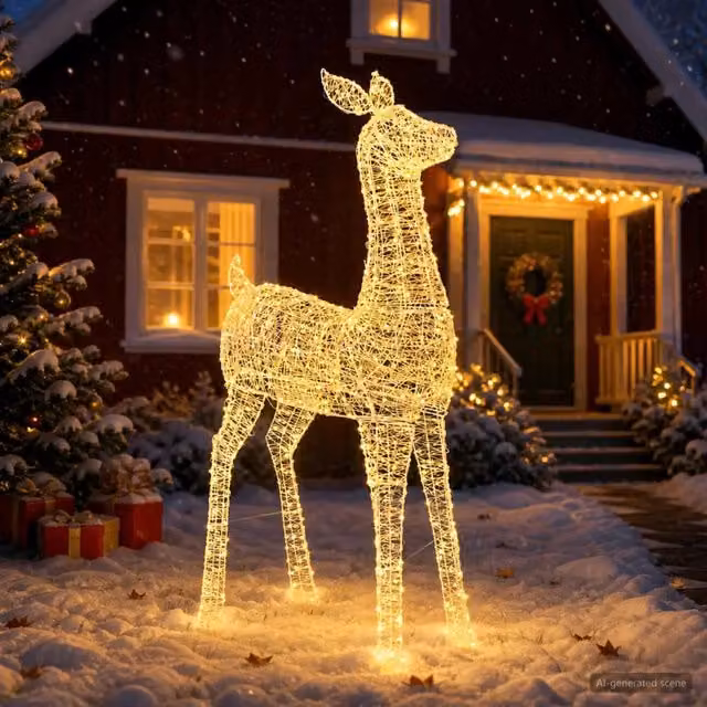 Renna di Natale luminosa a LED LOVIISA 900 LED Bianco caldo 42049482