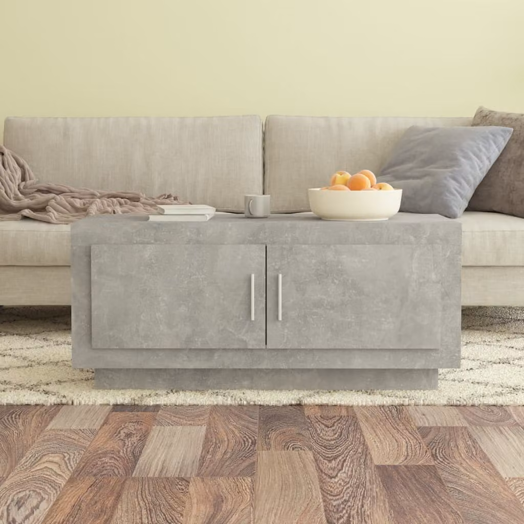 Maison Exclusive - Tavolino da salotto grigio cemento 102x50x45 cm Materiale ligneo