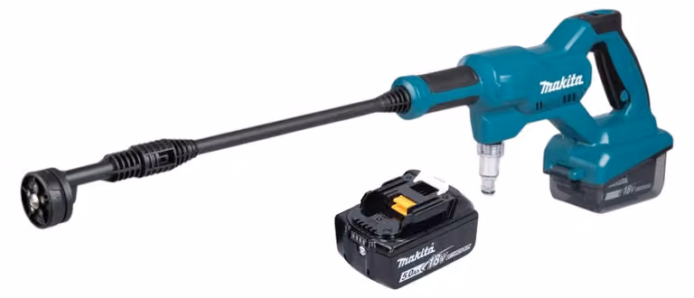 Makita DHW 180 T1 idropulitrice a batteria 18 V 24 bar + 1x batteria ricaricabile 5,0 Ah - senza caricabatterie
