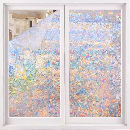 Pellicola riflettente 3D per finestre - Statica - Non adesiva - Vetro - 445 x 300 cm