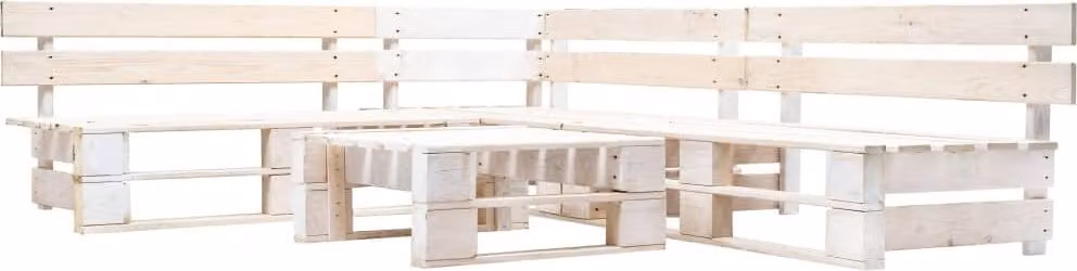Maison Exclusive - Set da salotto a 4 pezzi in legno bianco