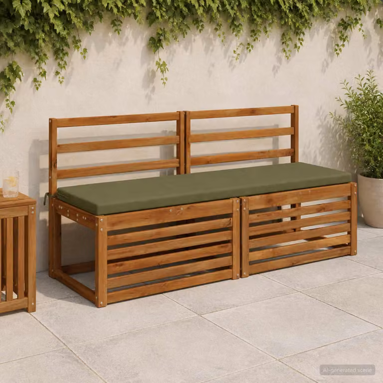 Cuscino per panchina vidaXL SOEST rettangolare in poliestere verde con rivestimento rimovibile e resistenza ai raggi UV