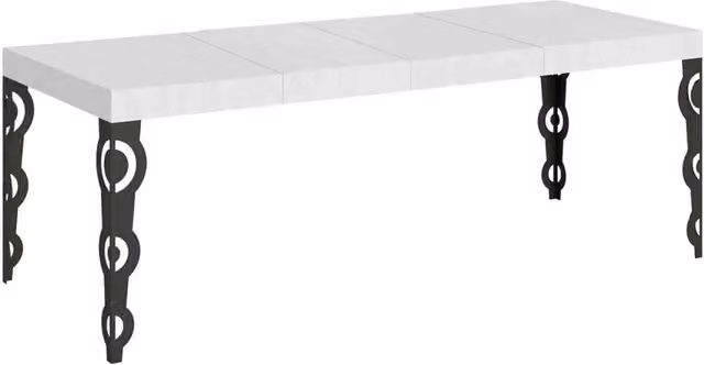 Tavolo allungabile Itamoby Karamay Premium bianco frassino con gambe antracite L: 180-284 cm, P: 90 cm