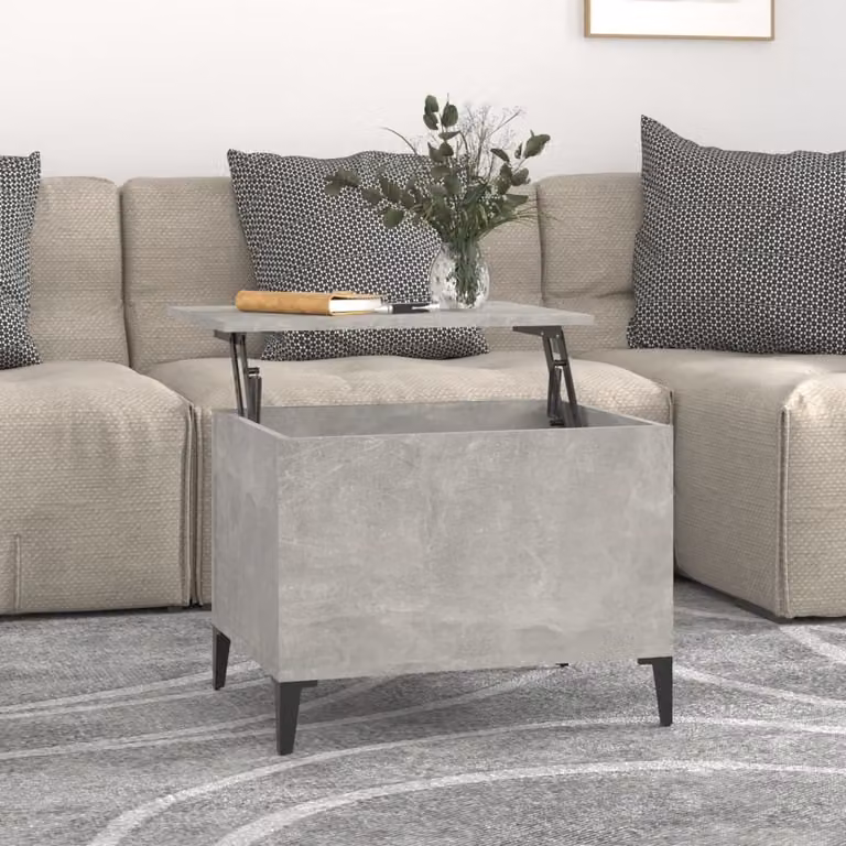 vidaXL Tavolino da caffè grigio cemento 60x44,5x45 cm in legno - Tavolino da caffè - Tavolino - Tavolino - Tavolino da divano