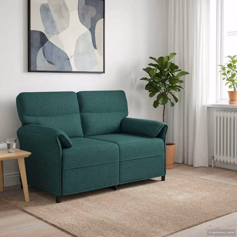 Divano moderno vidaXL in tessuto verde con struttura in metallo per il tuo soggiorno