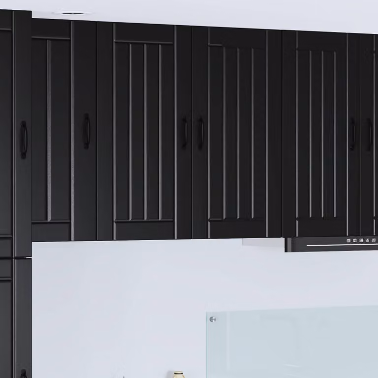 Armadietto a muro LUCCA vidaXL Nero con ante a battente e ripiani interni L: 80 cm, P: 31 cm, H: 80 cm
