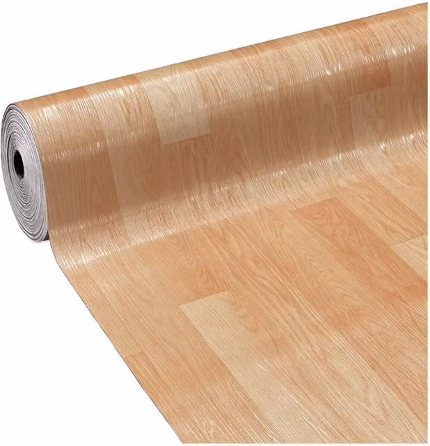 Rivestimento in PVC a rotolo EMMEVI con design effetto legno rustico color marrone, L: 1,5 m x P: 15 m
