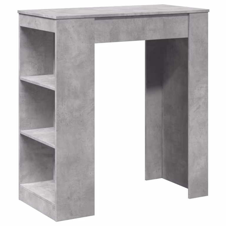 Tavolo Bar con Rastrelliera Grigio 95x47x103,5 cm Multistrato