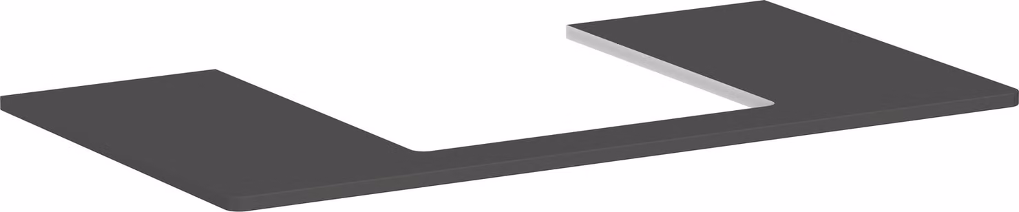 hansgrohe Xelu Q Console avec découpe au centre, 980x550, pour vasque à poser 500x480mm, polie, 54095910, 54095910