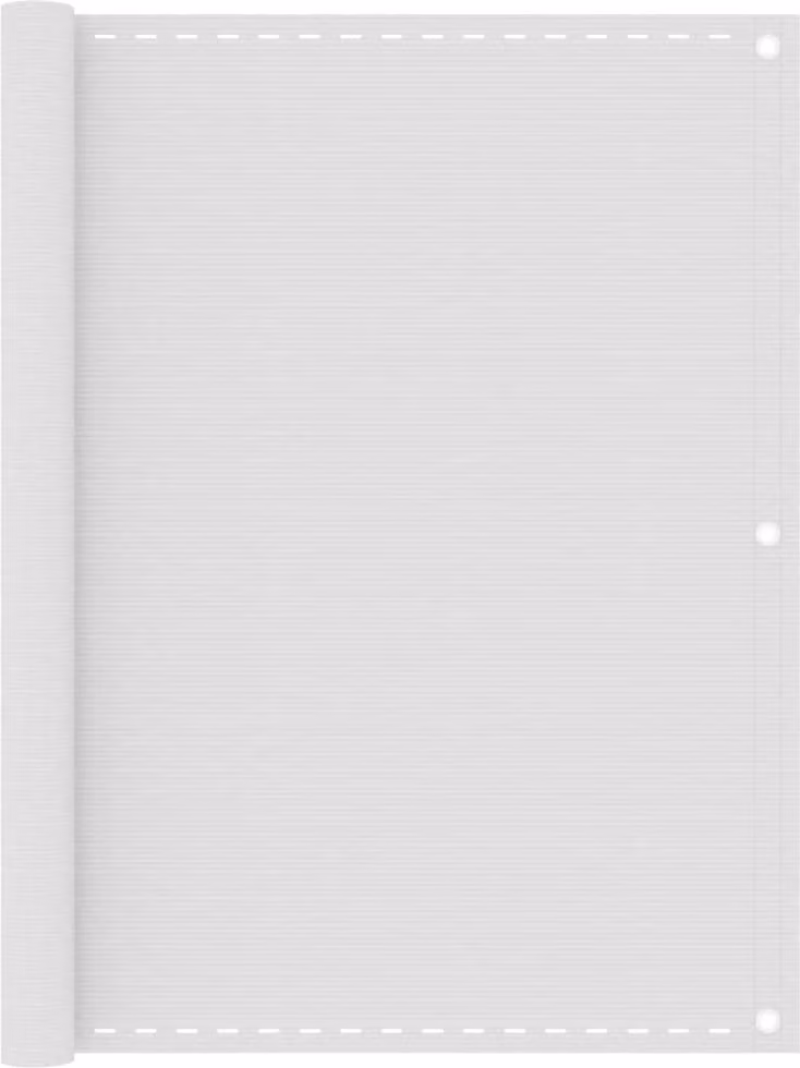 The Living Store Schermo da balcone per la privacy Bianco 120x500 cm HDPE