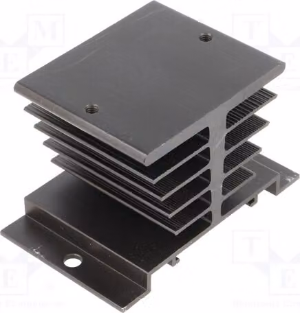 1 radiatore: stampato per - relè monofase, colore nero, lunghezza: 50 mm, radiatore