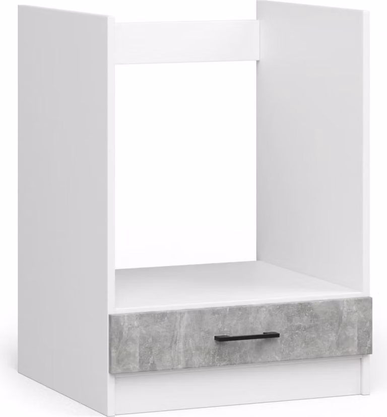 Mobile cucina 60 cm VERMINA - bianco / cemento