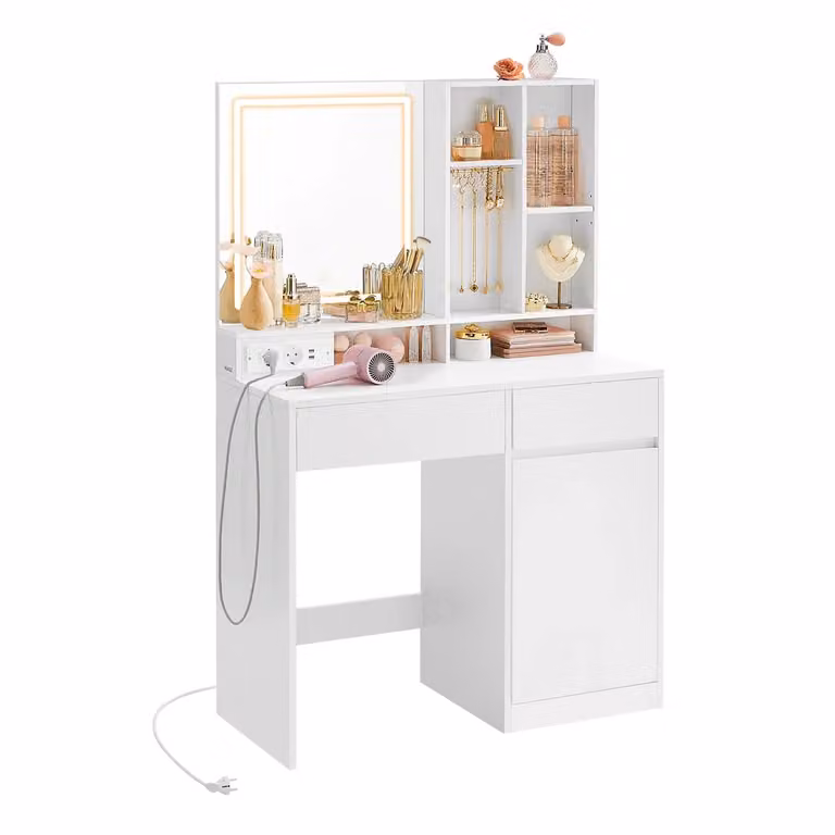 Toeletta Trucco con LED, 90L cm