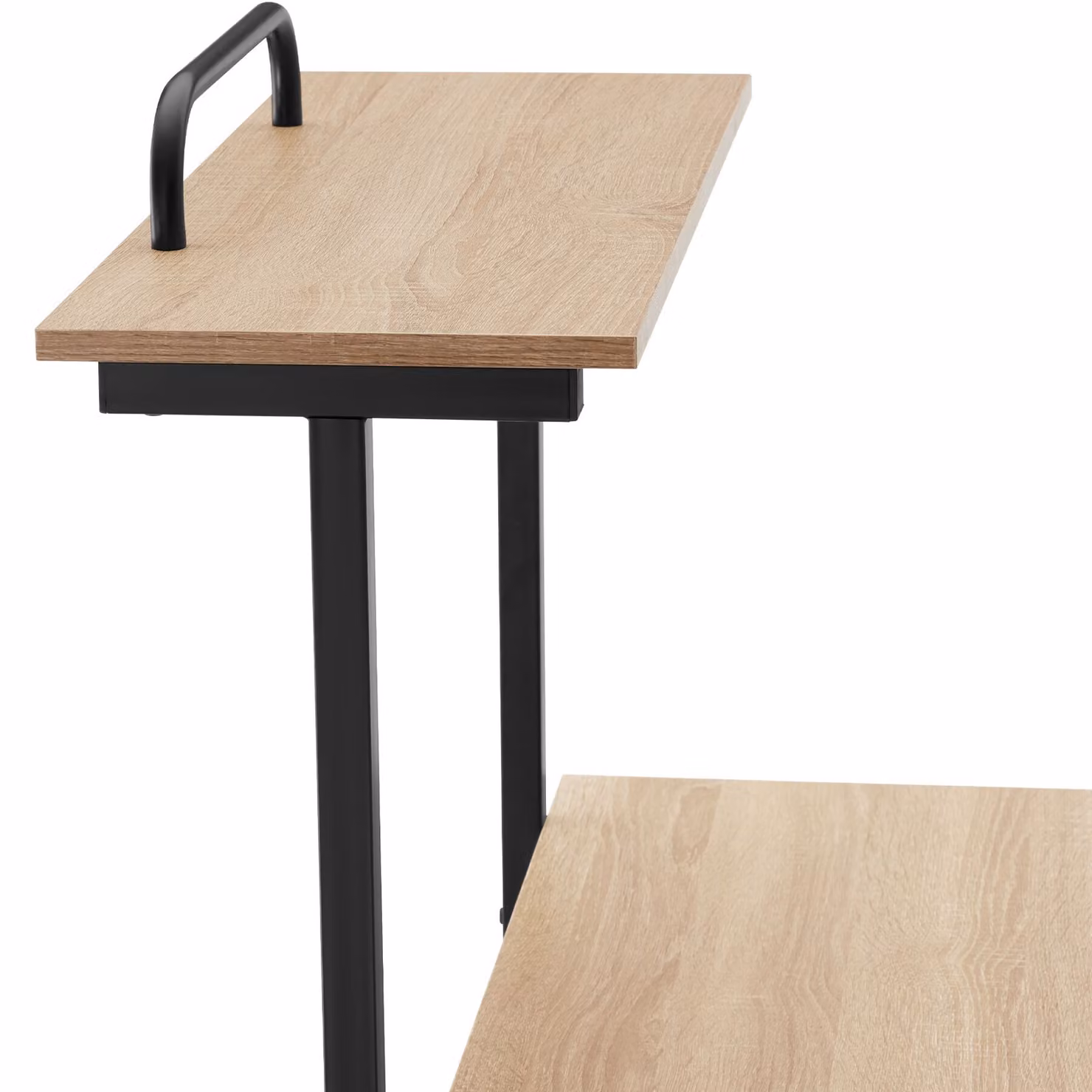 Scrivania da ufficio tectake in stile industriale con piano in legno rovere e struttura in metallo, L: 80 cm, P: 65,5 cm, H: 130,5 cm – 1