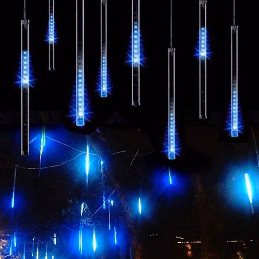 Lampade a LED per doccia modello Meteor, con 8 tubi, 144 LED, dimensioni 30 cm, per uso esterno