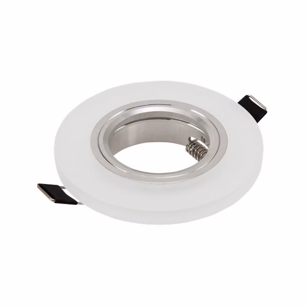 Cornice in vetro da incasso GU10 con illuminazione a LED, Ø 90 mm, 3000 K, bianco caldo