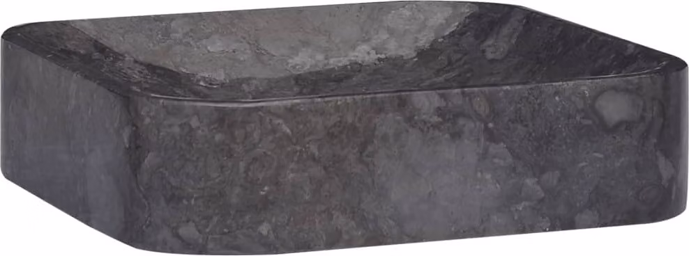 The Living Store Lavabo nero 40x40x10 cm Marmo