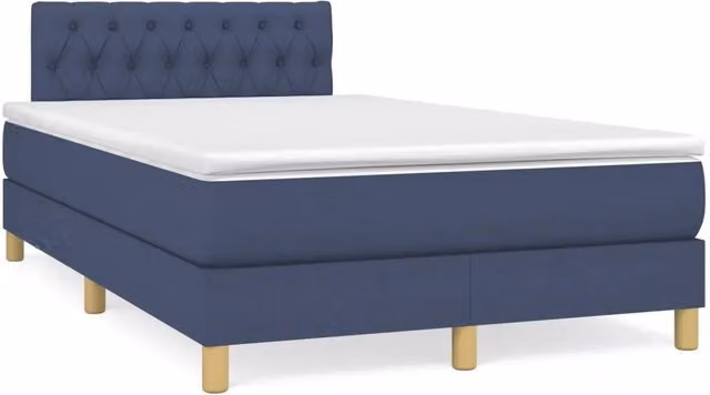 Letto a Molle con Materasso e LED Blu 120x190 cm in Tessuto 3270115