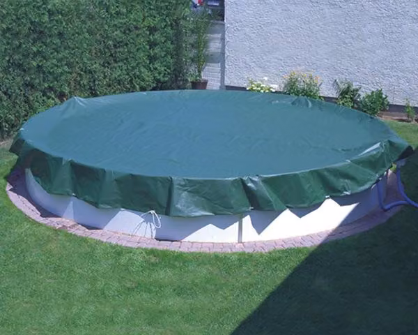 Copertura per tutte le stagioni myPOOL, rinforzata con tessuto PEB - Piscina rotonda Ø 4,50-4,60 m