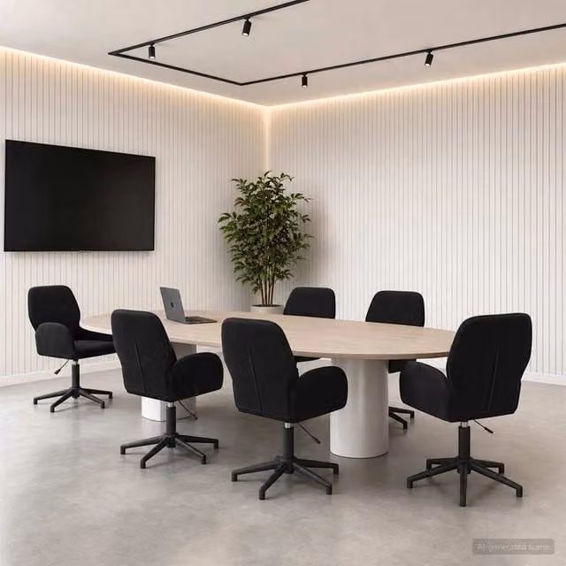 Sedie da scrivania girevoli 6 pz Velluto 54 x 55 x 90 cm Nero 3428344