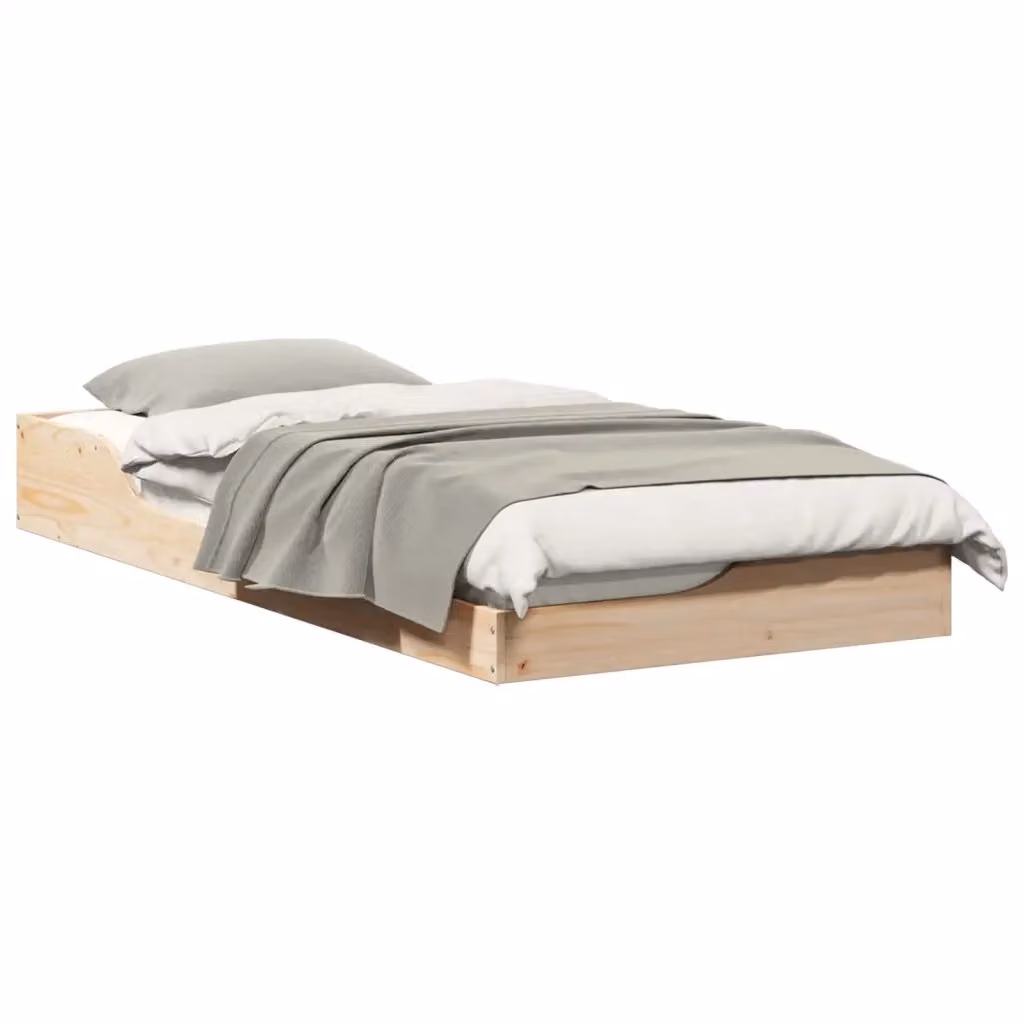Struttura del letto giroletto in pino massello marrone con cassetti L/P/H: 100 x 200 x 203,5 cm – 2
