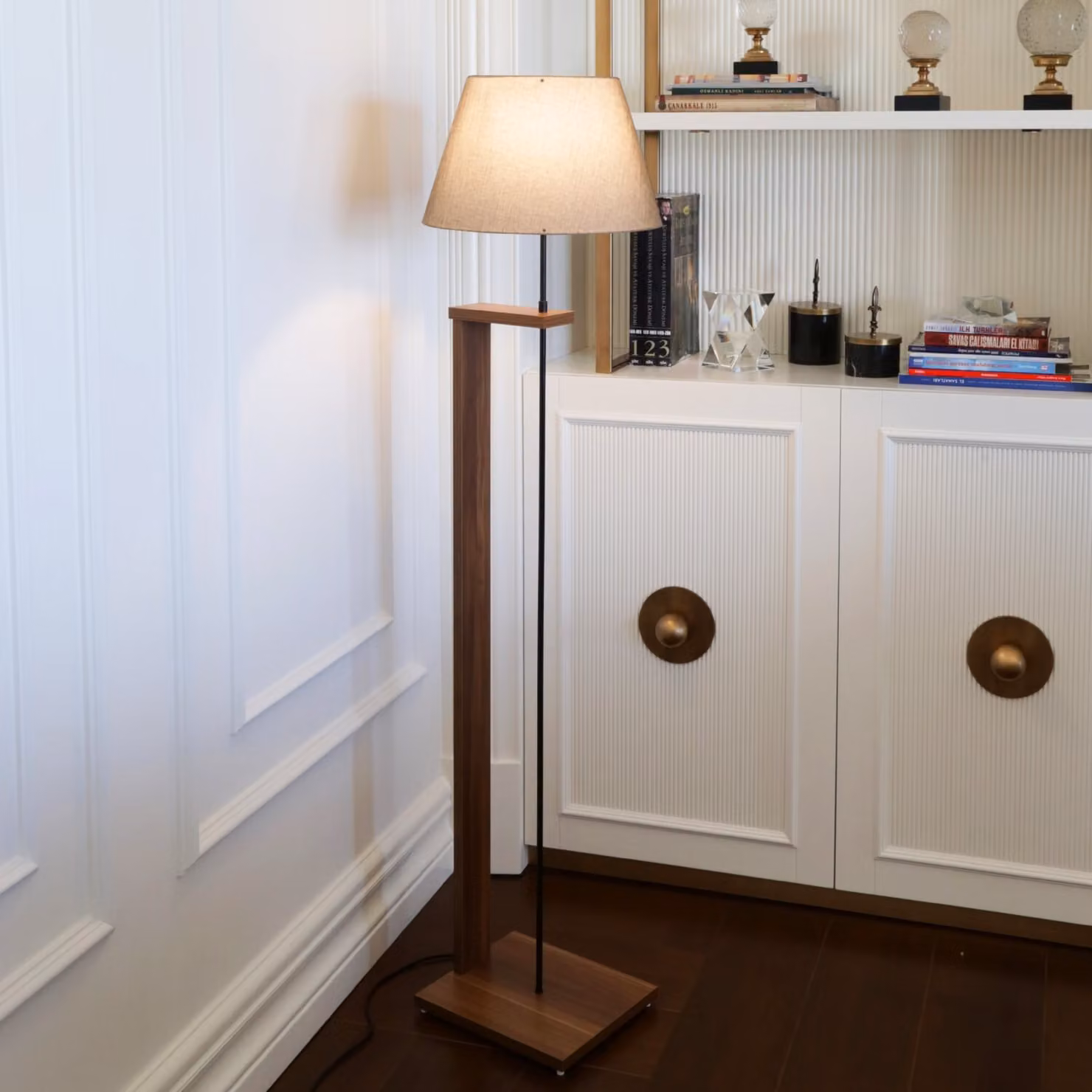 Opviq, AYD- AYDAXL, Beige, Lampade da terra, 21 x 38 cm, 100% legno