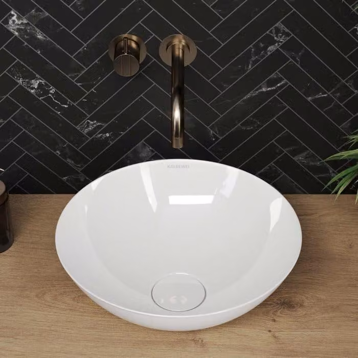 Kaldewei AVELLINO, lavabo da appoggio, modello 3204, diametro 36 cm