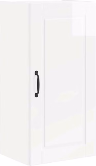 Armadio da cucina a parete moderno con ripiani organizzazione pratica 40 x 31 x 80 cm in legno ingegnerizzato bianco lucido 02_0054373