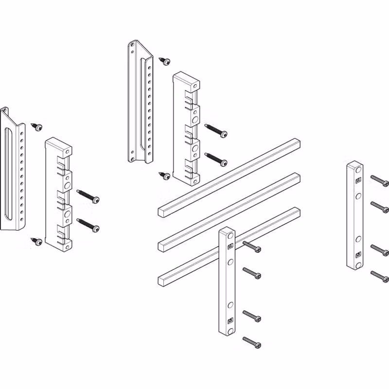 Modulo barra collettrice ABN profondo 1FB/2RE 60 mm con CU 12x10 mm, a 3 poli, EBM 32 mm MTSC12633