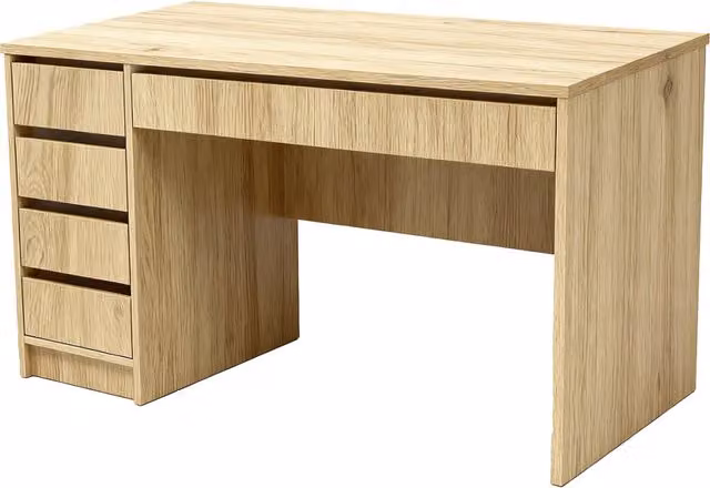 Scrivania moderna Ada in legno marrone L: 120 cm, P: 75 cm, H: 55 cm – 1