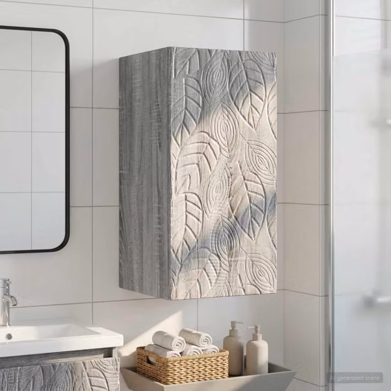 Armadio da bagno a muro vidaXL DELFT Sonoma grigio moderno L: 30 cm, P: 31 cm, H: 59 cm