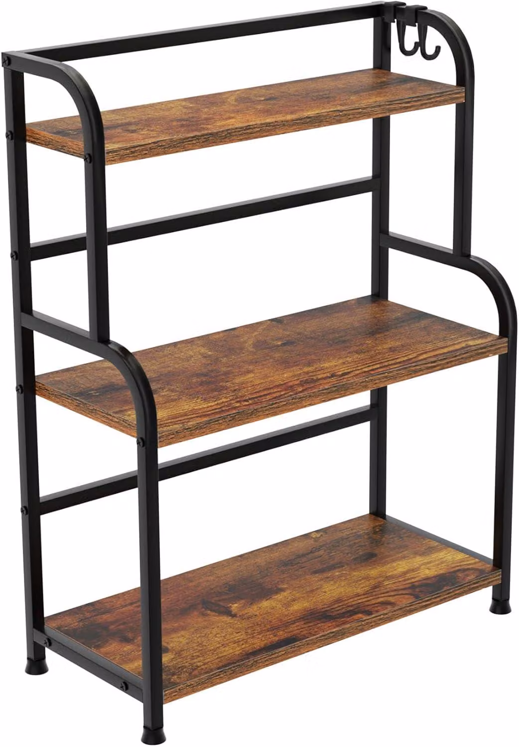 Scaffale portaerbe in metallo e legno, 53x40x18 cm, soluzione salvaspazio, ideale per cucina e bagno