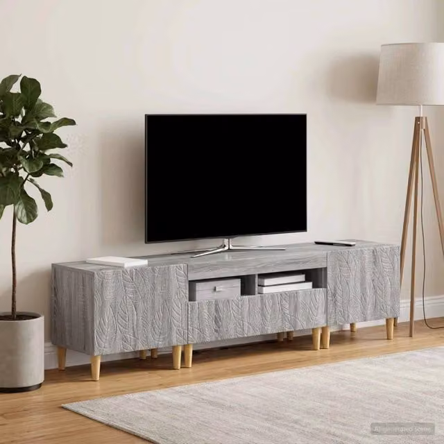 Mobile TV LED a 3 pezzi DELFT Sonoma grigio 3416767
