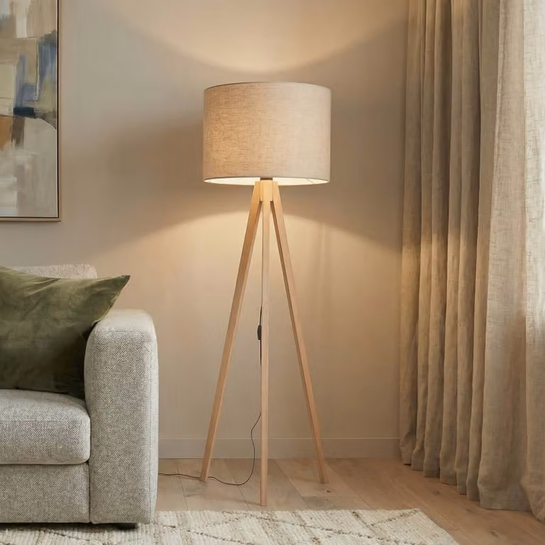 Lampada da terra Grand TK Lighting, Legno chiaro, Soggiorno / Sala da pranzo, Legno, Moderno, Lampada da terra