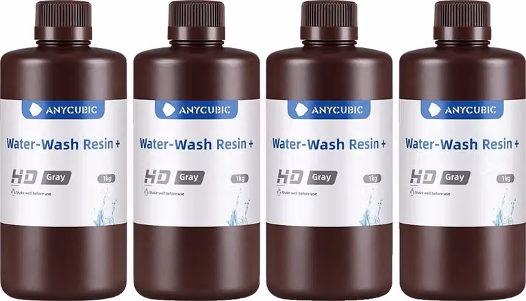 ANYCUBIC resina per lavaggio ad acqua, forma solida, compatibile con LCD, grigio HD 4 KG