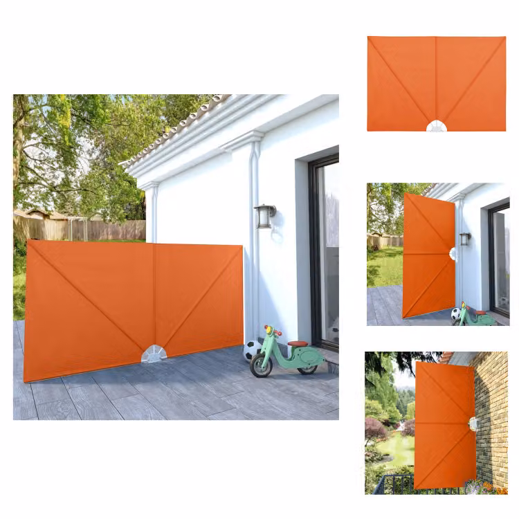 vidaXL Ventilatore laterale pieghevole in terracotta rossa 300×150 cm - Ombrelloni e tende da sole