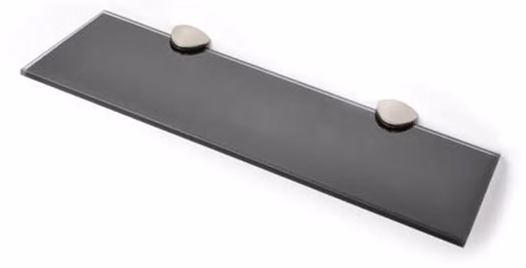 Omgoods - Piani in vetro temperato con supporti cromati