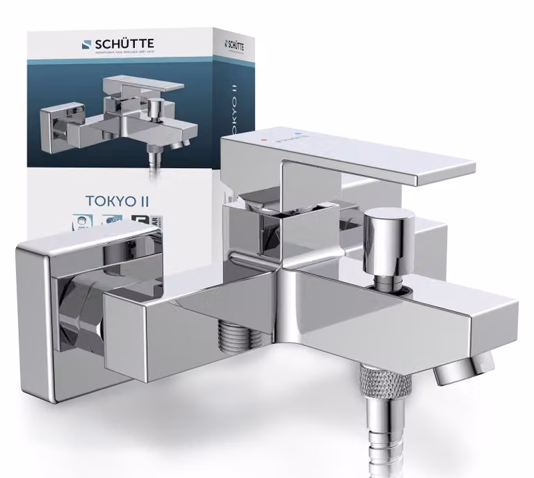 Miscelatore da bagno SCHÜTTE TOKYO II, miscelatore da bagno, rubinetto da bagno cromato
