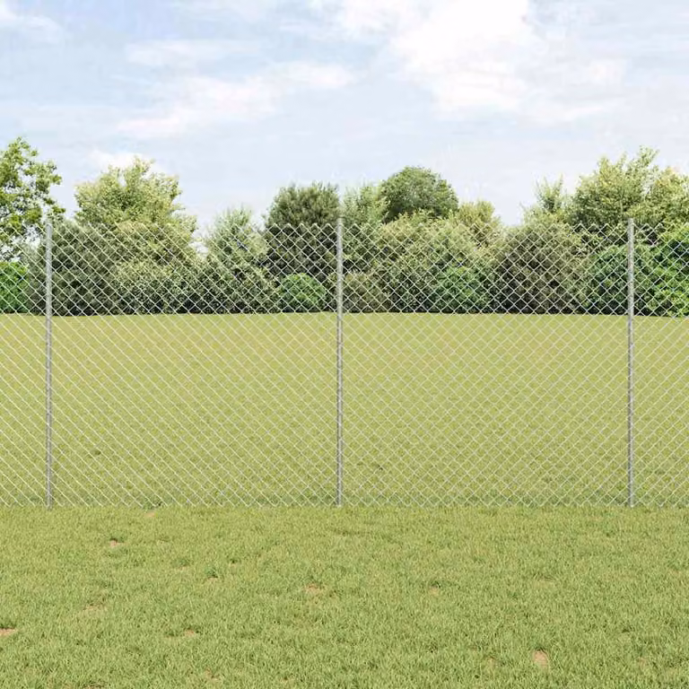 Maison Exclusive - Recinzione con Posto Argento 1,2 x 10 m Acciaio